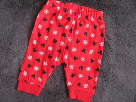 Kojenecké červené tepláčky minnie, disney,62