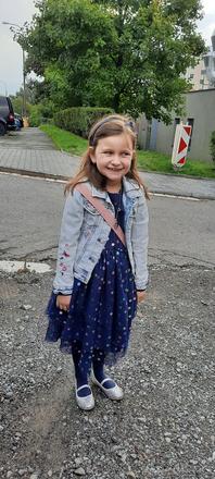 Tylové šaty s bohatou sukýnkou, h&m,128