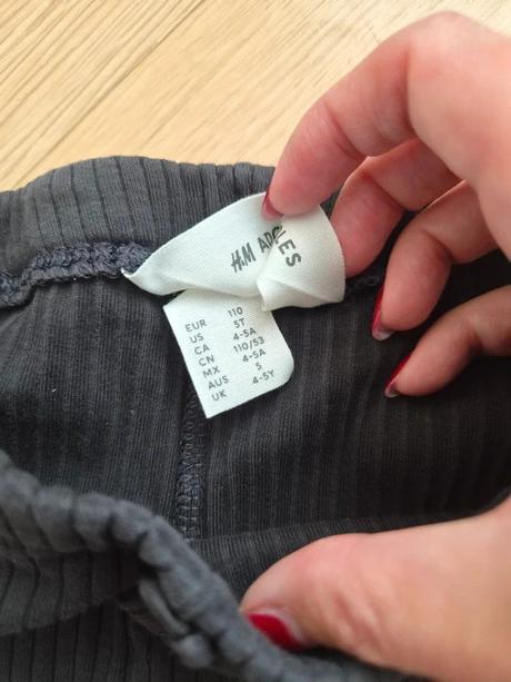 Žebrované legíny h&m, vel. 104/110, h&m,104
