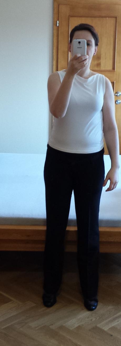 H22	těhotenské elegantní společenské kalhoty, s