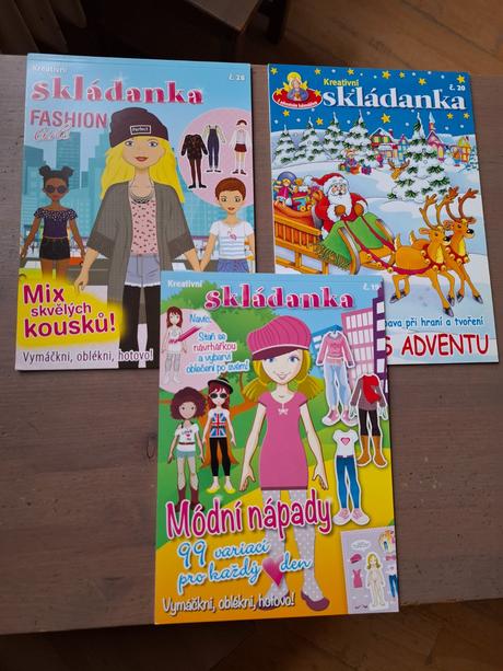 Papírové panenky/ oblékání, skládanky, 