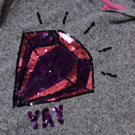 Tenčí mikina/tričko s drahokamem, 146