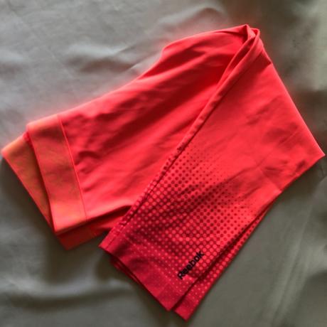 Neonově oranžové legíny, reebok,xs