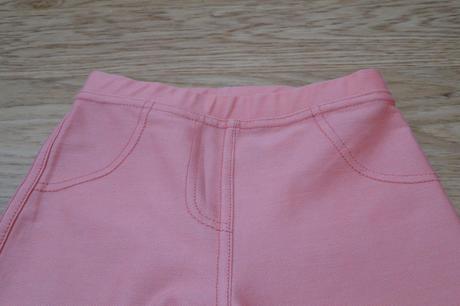 Růžové / lososové legíny, vel. 12-18m., f&f,86