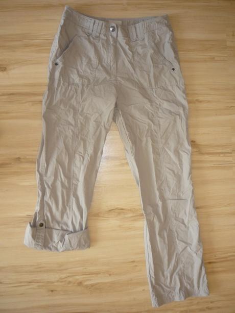 Plátěné béžové kalhoty - pláťáky, c&a,l