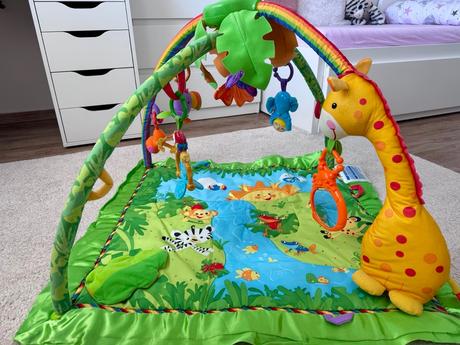 Fisher price rainforest hrací deka s hrazdičkou,