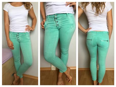 Strečové skinny kalhoty, vel. xs - s, s / xs