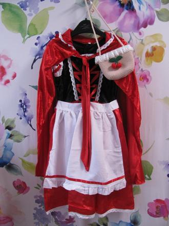Karnevalový kostým-4 díl. červená karkulka, 