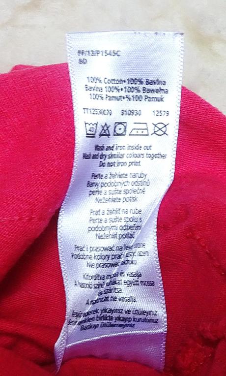 Červené tričko, f&f,116