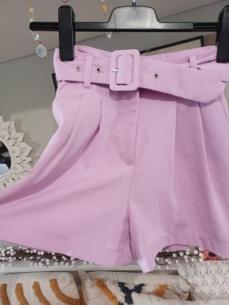 Lila šortky kraťasy s páskem xxs/158, new yorker,158