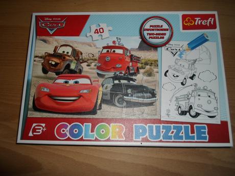 Puzzle auta k domalování, 