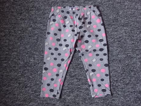 Legíny šedé s puntíky, vel. 86, baby,86