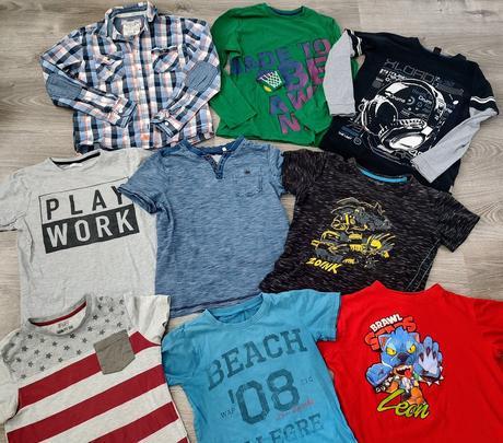 Trika dl.+ kr.rukáv + košile vel.146, 140–152