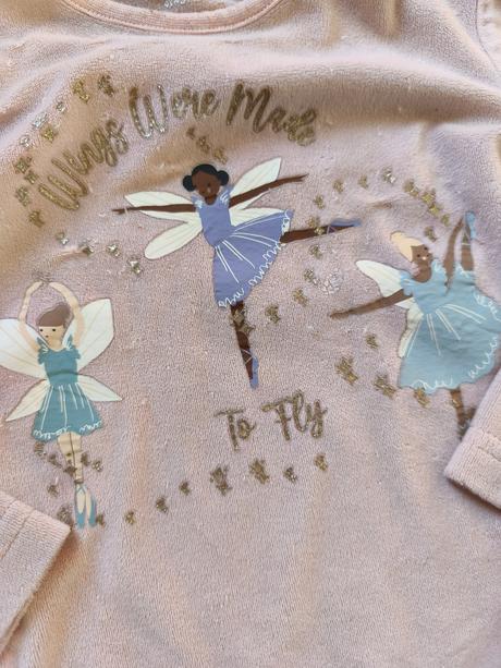 Sametové pyžamo s baletkami, primark,104