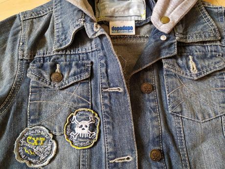 Riflová bunda s odepínací kapucí, dopodopo,122