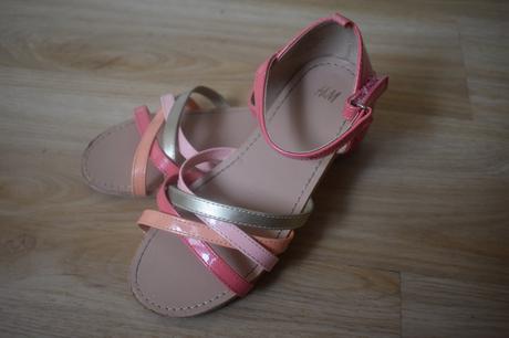 Letní sandálky hm s barevnými pruhy, 32/33, h&m,32