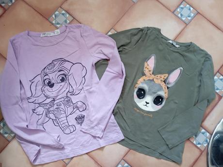 2x tričko hm, h&m,128