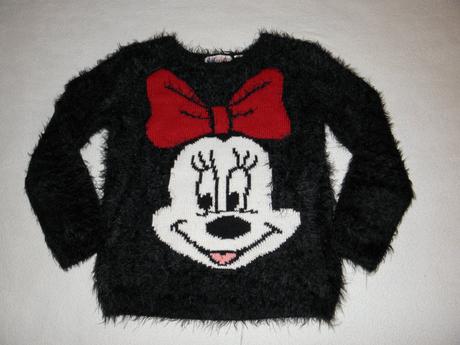 "chlupatý" svetr s minnie zn. h&m vel.122/128, h&m,122