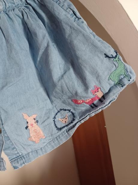 Džínová sukně se zvířátky, 128