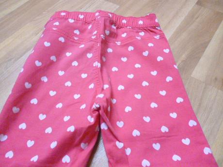Srdíčkové elastické kalhoty 5-6, h&m,116