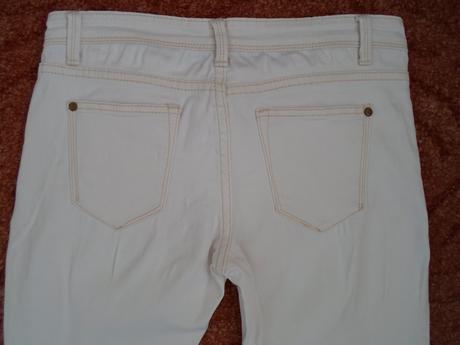 Bílé smetanové kalhoty rifle džíny, gate,38