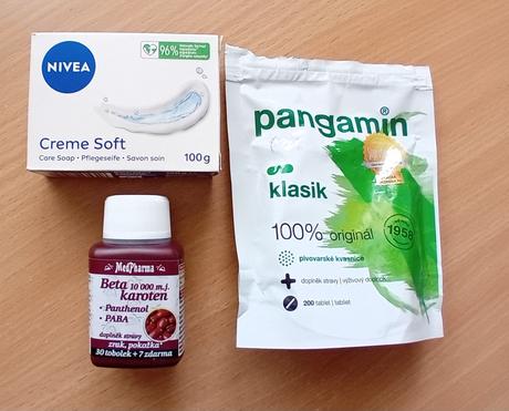 Beta karoten+pangamin+nivea mýdlo,