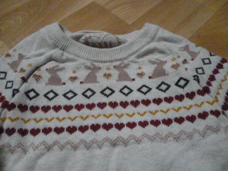 Zajícový delší svetr 1-2, primark,86