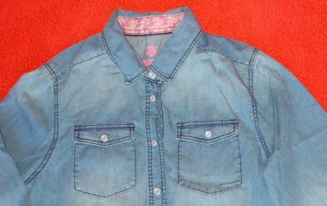 Dívčí riflová košile dlouhý rukáv pepperts, pepperts,140