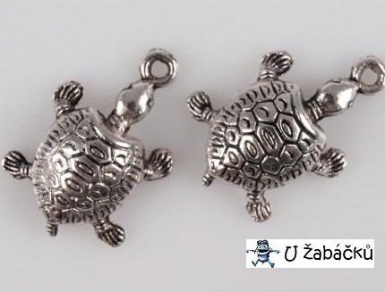 Kovový přívěsek + kroužek ... přívěsky 4 druhy,