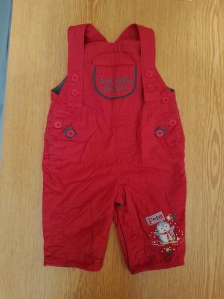 Dětské kalhoty s laclem, vel. 74, vyteplené, cherokee,74