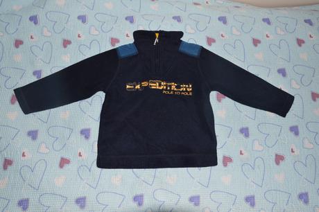 Teplá fleesová mikina s výšivkou expedition, 104