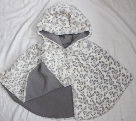 Po137. fleece, chlupaté paletko s kapucí, 6-7 let, 122