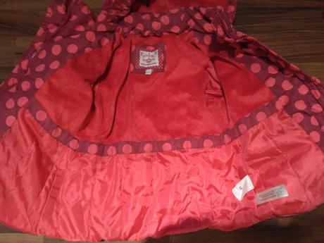 Zimní puntikovaná bunda, debenhams,98