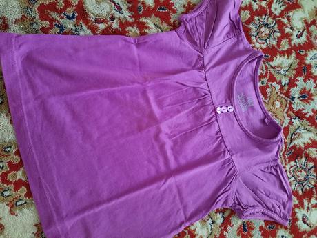 Fialové tričko s knoflíčky, kiki&koko,104