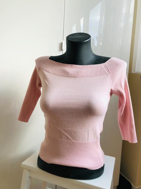 Ruzovy mango krátký svetrik s, mango,s