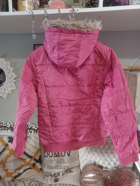 Růžová zimní bunda 170 / s-m, yigga,170
