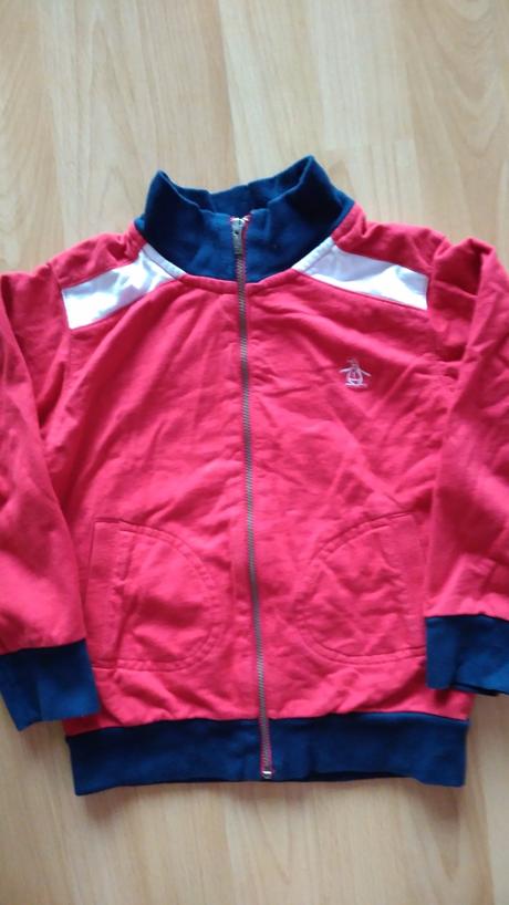 Málo nošená červená mikina, vel. 104, 104