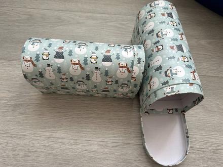 Kartonová krabice se sněhuláky, 2 ks, 