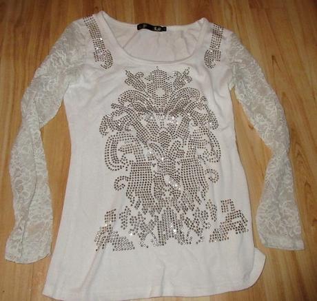 Triko se třpytkami, s