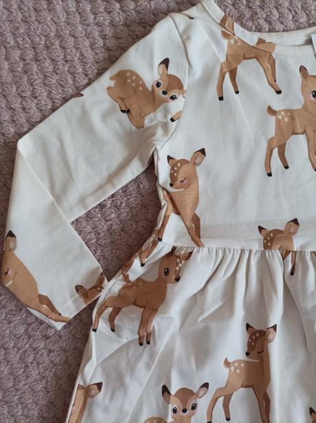 Bavlněné šaty s kolouškem h&m vel.98/104 - nové, h&m,98 / 104