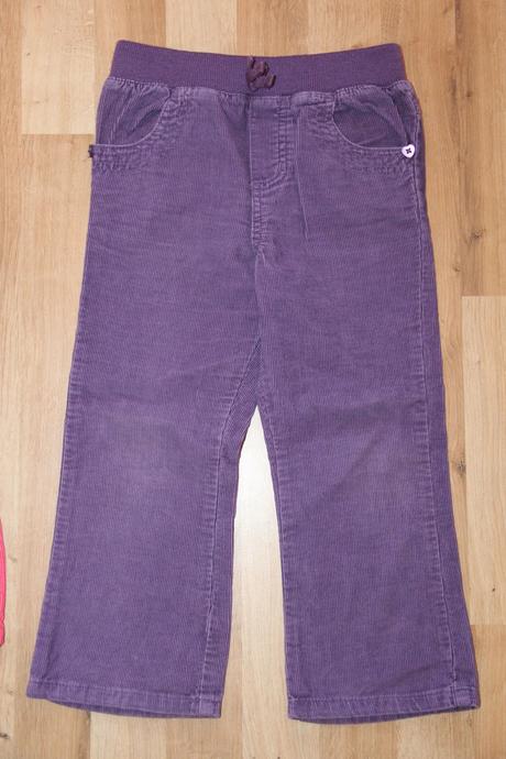 Fialové manžestrové kalhoty, cherokee,104