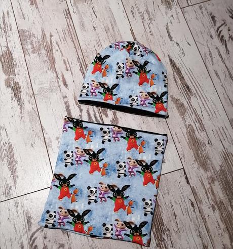 Podzimní čepice +nakrčník 3-6let, 104