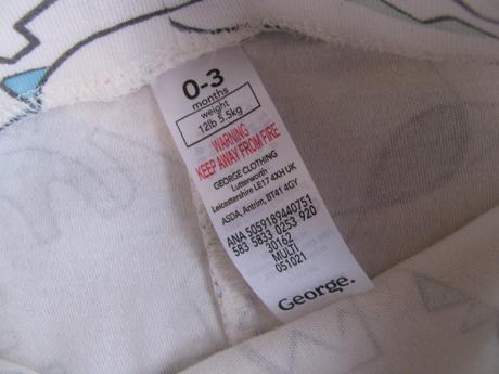 Kojenecké bavlněné kalhoty, tepláčky, george,62