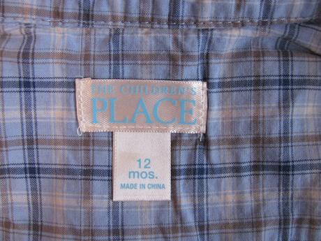 Košile sv.modré káro-place childrens, children's place,80