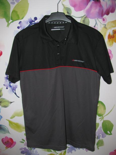 Šedočerné polo triko benross, m