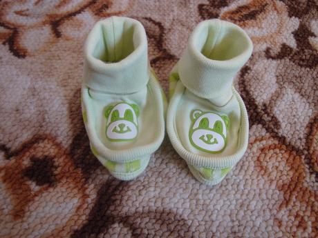 Capáčky s medvídkem pro mimi - světle zelené, 17