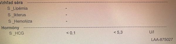 Hodnota hCG. Je negativní?