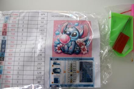 Kamínkový obrázek stitch,