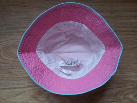 Růžový plátěný klobouček, vel.12-18m, sanrio,86