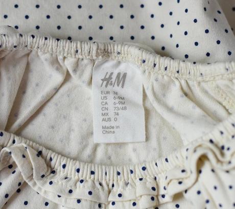 Tričko vel. 6 - 9 m, h&m,74